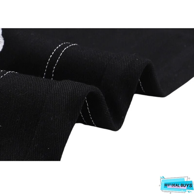 Four Leaf Clover Embroidered Jeans