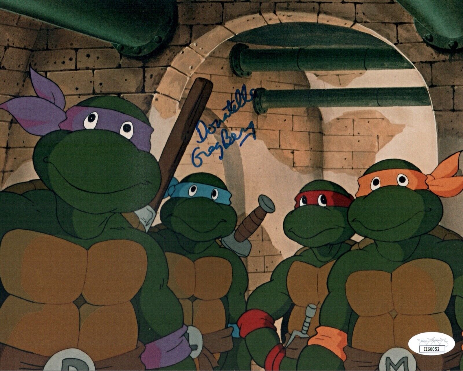 GREG BERG Donatello TEENAGE MUTANT NINJA TURTLES Signed 8x10 Photo Poster painting JSA COA Cert