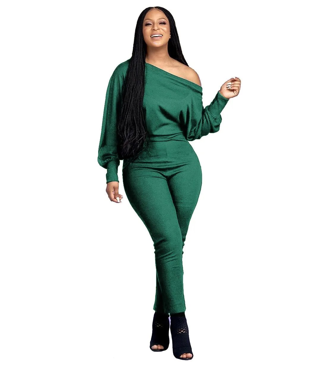 Casual Off Shoulder Tracksuits Activity Wear Street Jumpsuits New Jumpsuit Women Lady Office Women's Overalls Elegant