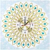 DIY Diamond Painting White Flower Wall Clock Craft Art Decor