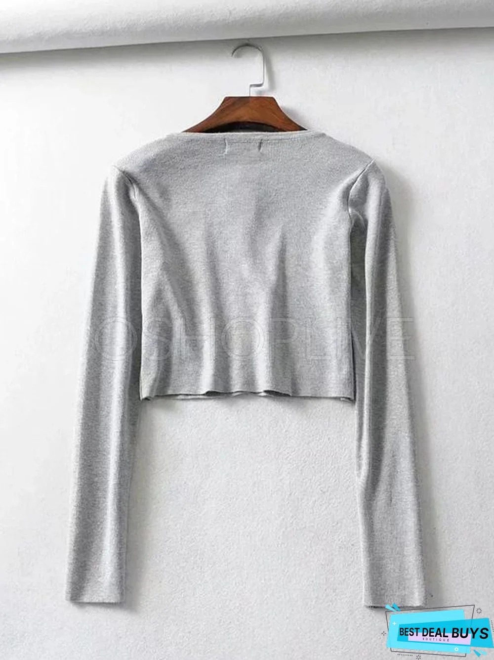 Sexy Plain Short Knitwear