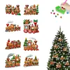 8Pcs Double Side Effect Acrylic Special Shaped Christmas Theme Xmas Trees Hanging Pendant Kits