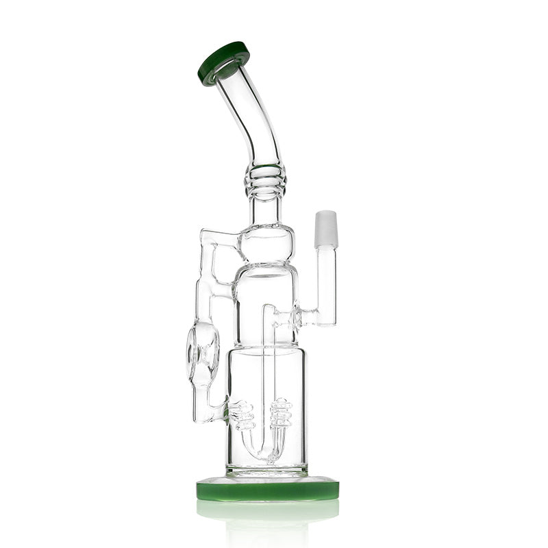 13" Tall Glass Recycler Rig For Tobacco Smoking