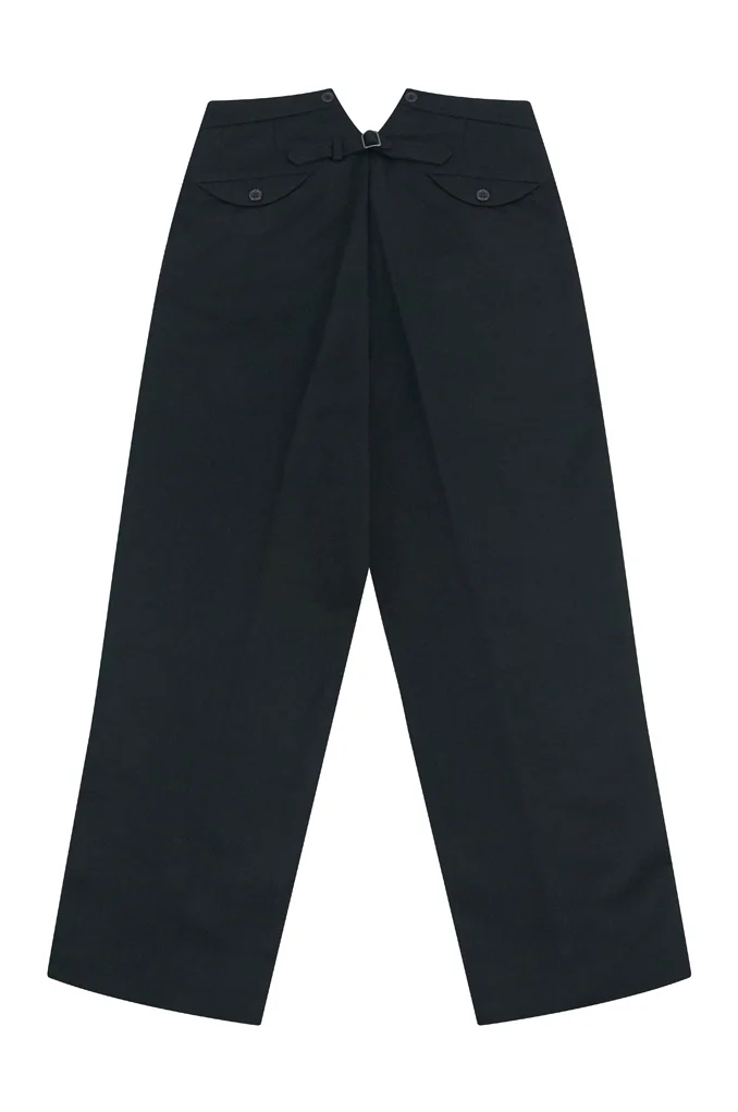   German Political Party Leader Black Gabardine Straight Trousers German-Uniform