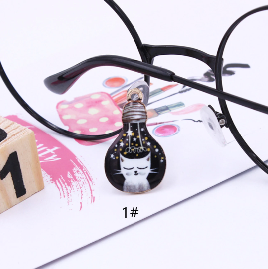 Animal Cat Charms Pendants, Kawaii Charms,Printing Kitty Cat Pet Charm, Light bulb Charm,Cup/Fish/Flower/Boat Charm DIY Jewelry