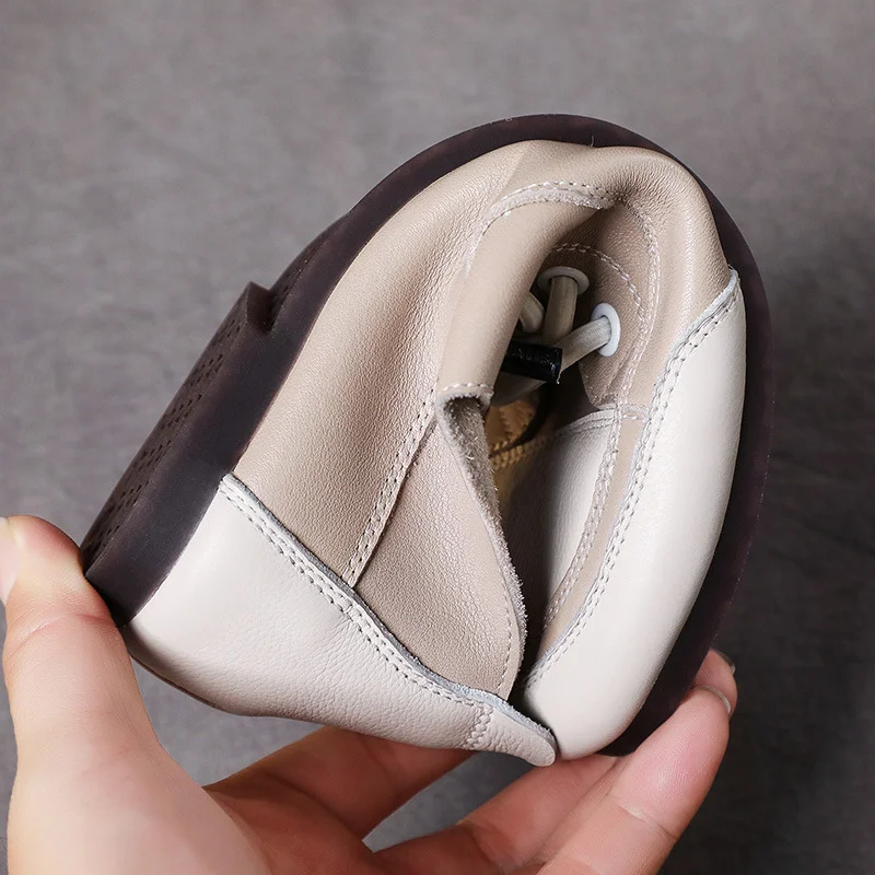 Yyvonne And Summer Soft Leather Soft Soles Women 2025 Flat Leathery Lazy Shoes Women's Shoes Casual