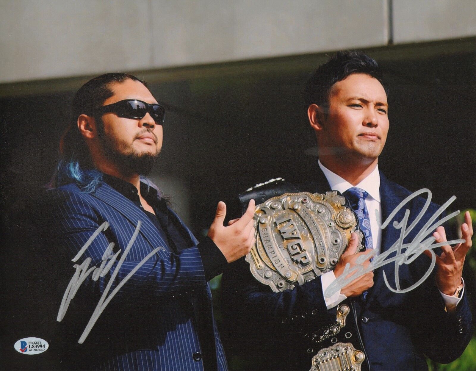 Kazuchika Okada Evil Signed 11x14 Photo Poster painting BAS Beckett COA New Japan Pro Wrestling