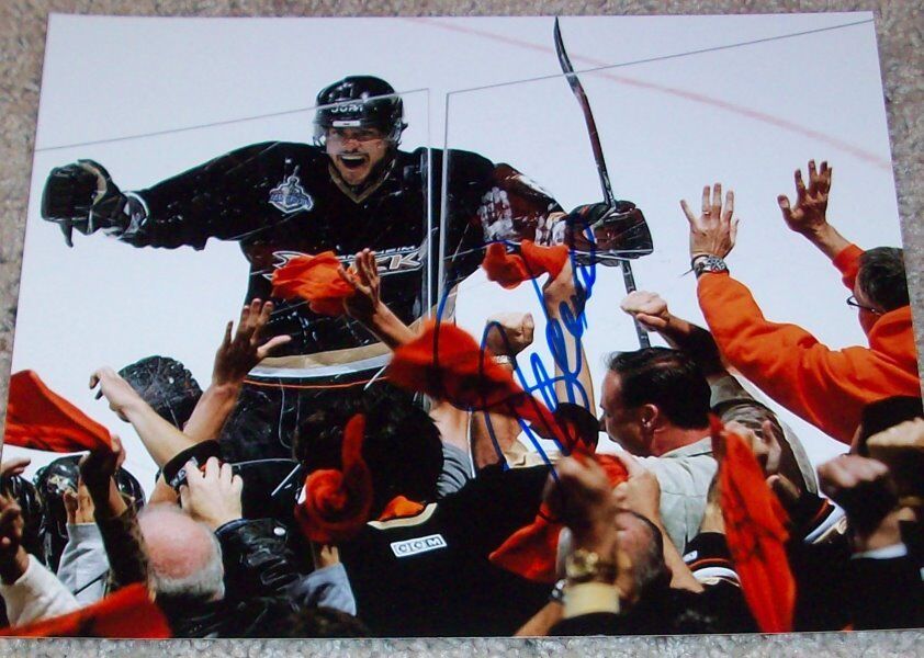 TEEMU SELANNE SIGNED ANAHEIM MIGHTY DUCKS 8x10 Photo Poster painting A w/PROOF