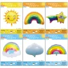 10PCS Cartoon Cloud Rainbow Aluminum Film Balloons Baby Kids Birthday Themed Party Decoration