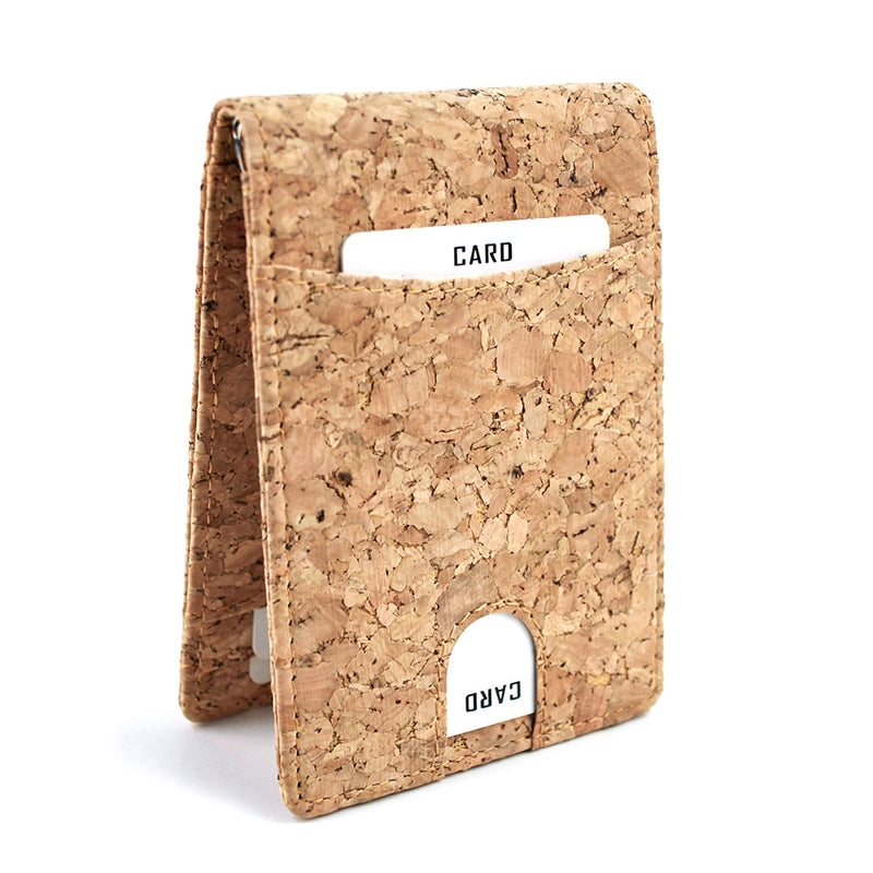 Men’s Solid Color Carbon Fiber Microfiber Flip Cover Card Holders