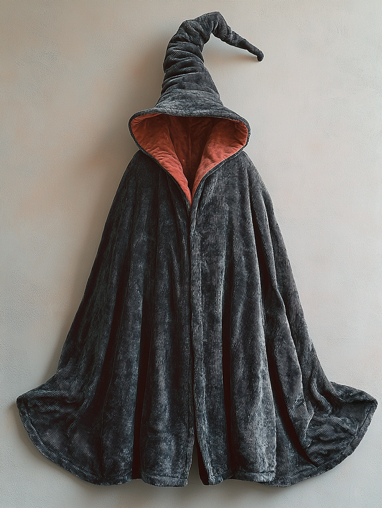 Solid Color Coral Fleece Wizard Hat Bathrobe 7947