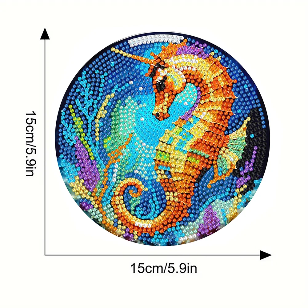 DIY Diamond Dot Kits Seahorses Diamond Painting Placemats Projects for Beginners