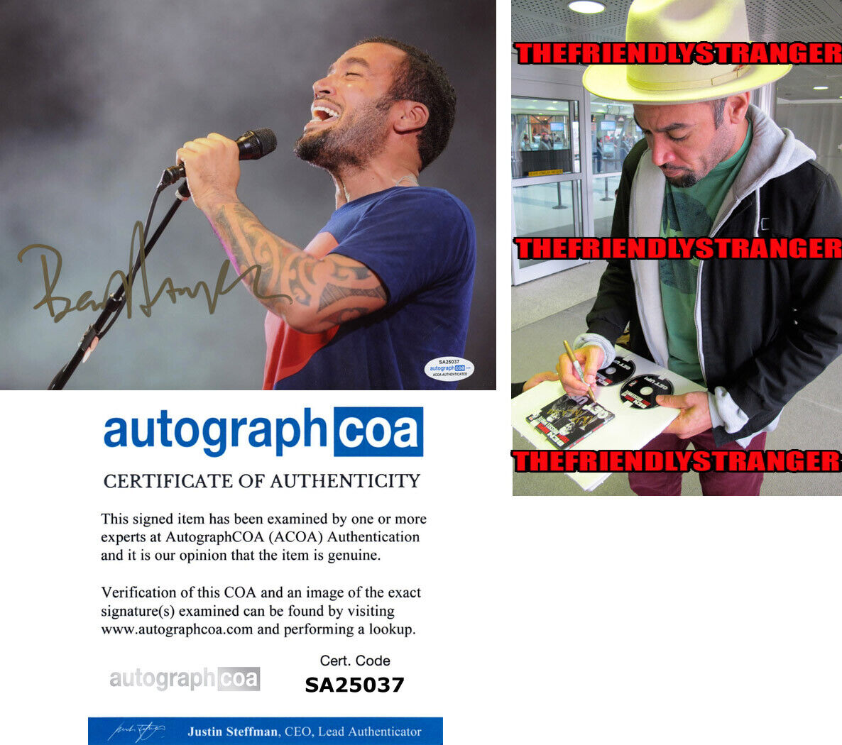 BEN HARPER signed Autographed 8X10 Photo Poster painting b PROOF - BURN ONE DOWN Singer ACOA COA