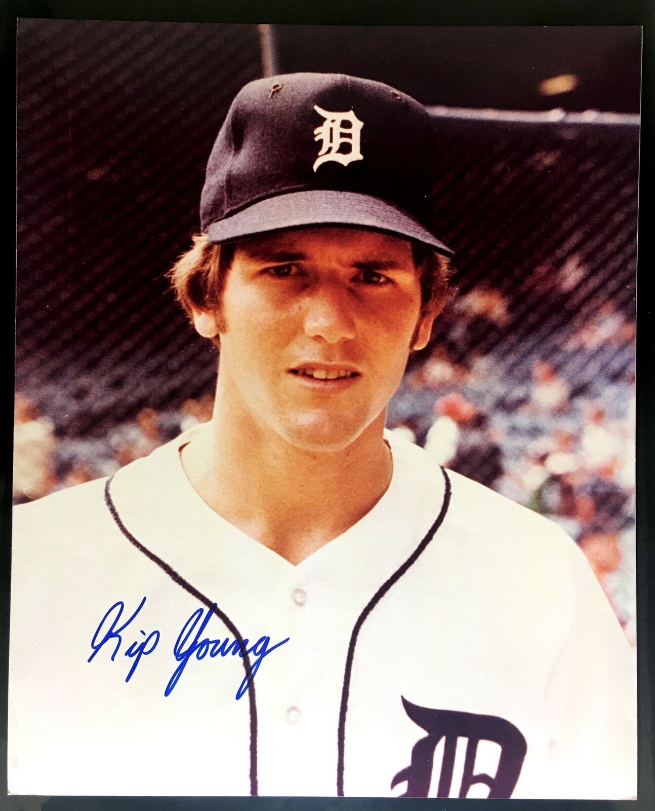 Kip Young Signed 8x10 Photo Poster painting Detroit Tigers Autograph Auto