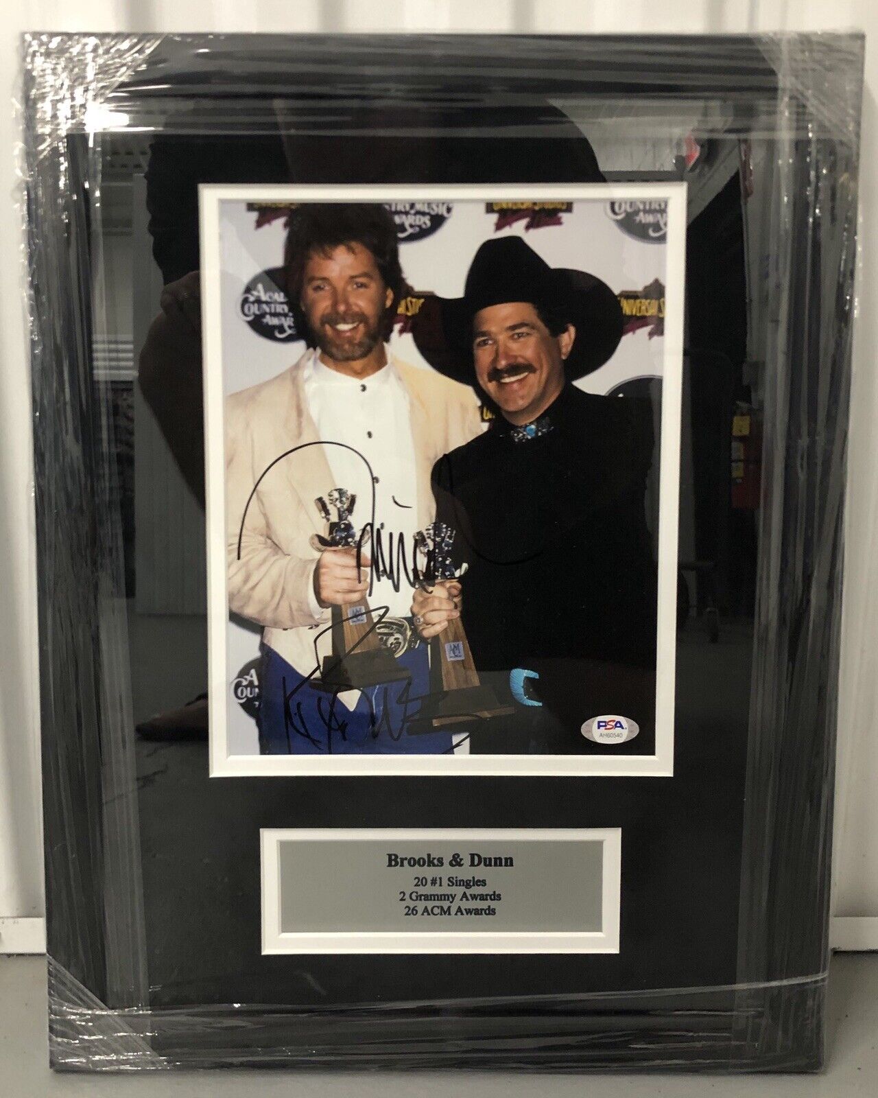 Brooks And Dunn Signed Custom Framed 8x10 Photo Poster painting Kix Ronnie Duo Psa/Dna