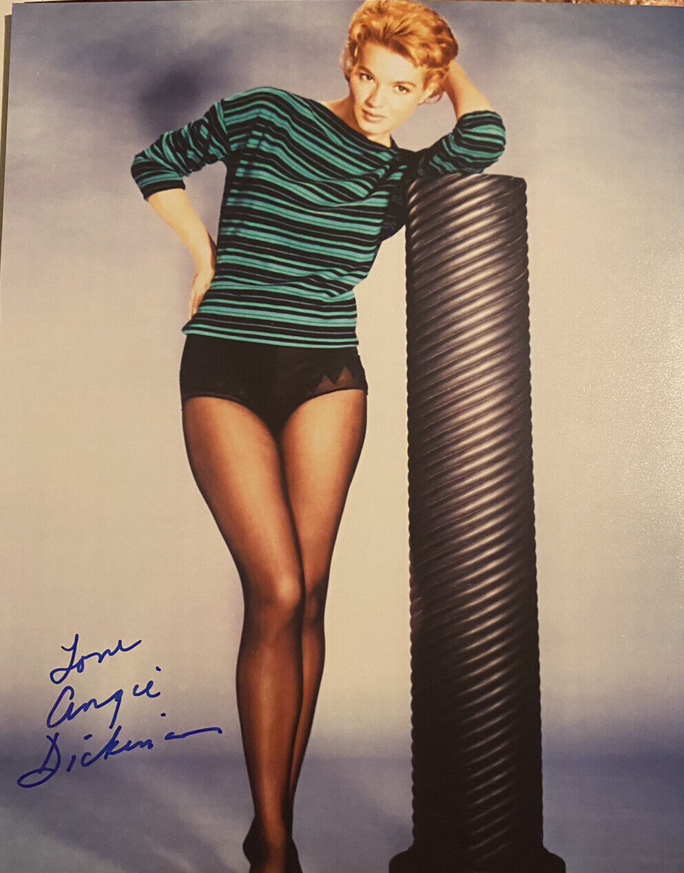 Angie Dickinson signed Autographed 8x10 Color Photo Poster painting Sexy Pin Up