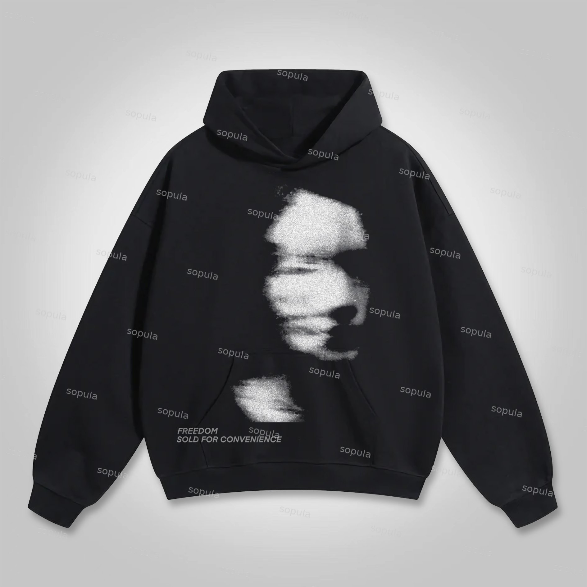 Sopula Freedom Sold For Convenience Abstract Graphic Hoodie