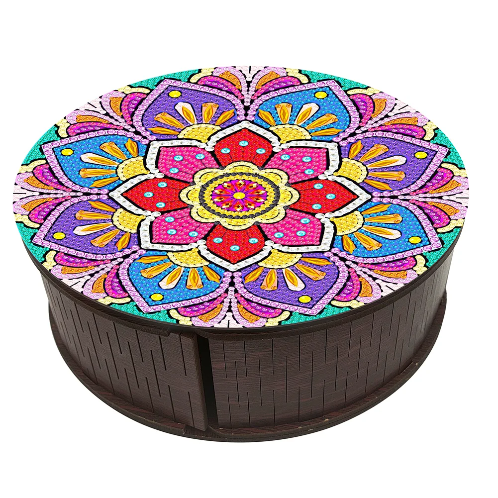 DIY Mandala Wooden Diamond Painting DIY Jewellery Box Diamond Art Bracelet Organizer