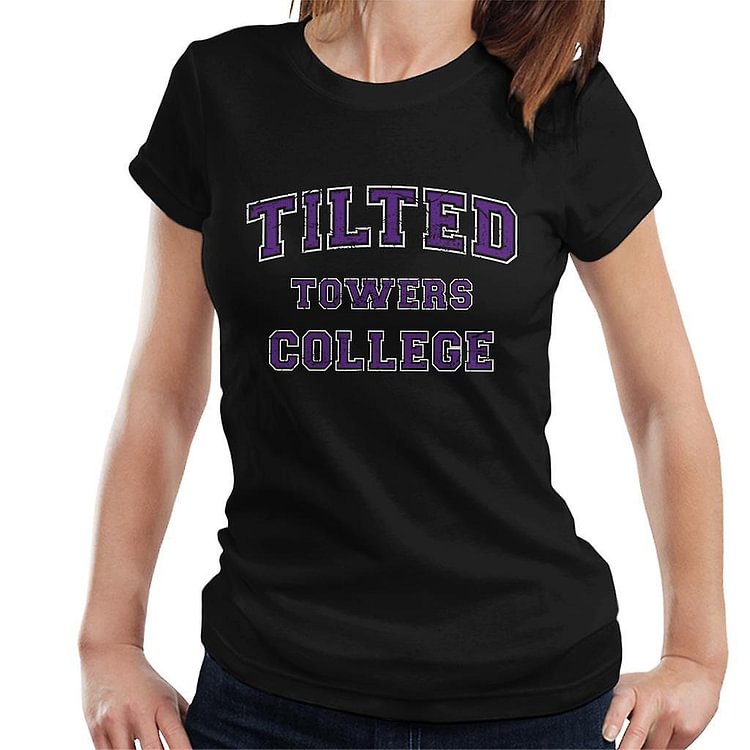 Fortnite Tilted Towers College Varsity Text Women's T-Shirt