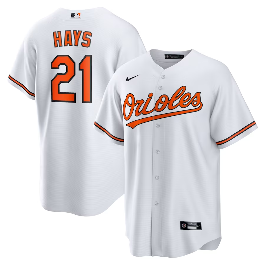 Men's Baltimore Orioles Austin Hays #21 White Replica Player Jersey mysite