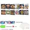 12pcs Diamond Painting Birthday Greeting Card Set with Envelope Daily Wishing Cards for Birthdays Thanksgiving & Special Occasion