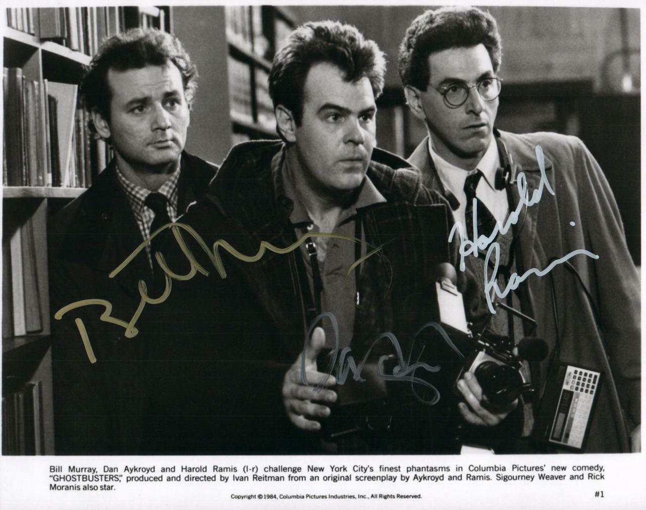 Bill Murray Dan Aykroyd Harold Ramis signed 8x10 Picture autographed Photo Poster painting COA