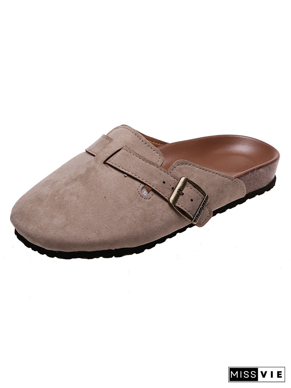 Solid Color Vintage Casual Mules