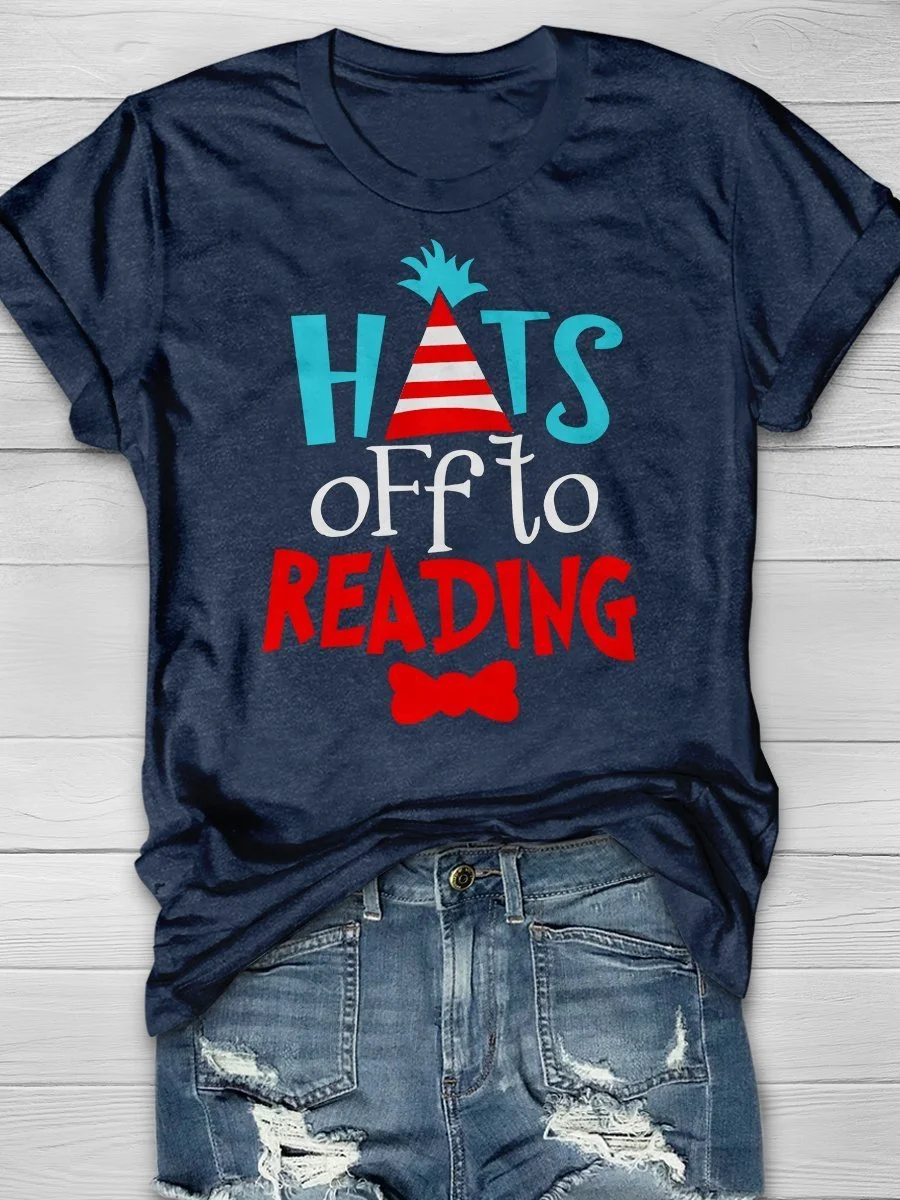 Hats Of Reading Print Short Sleeve T-shirt