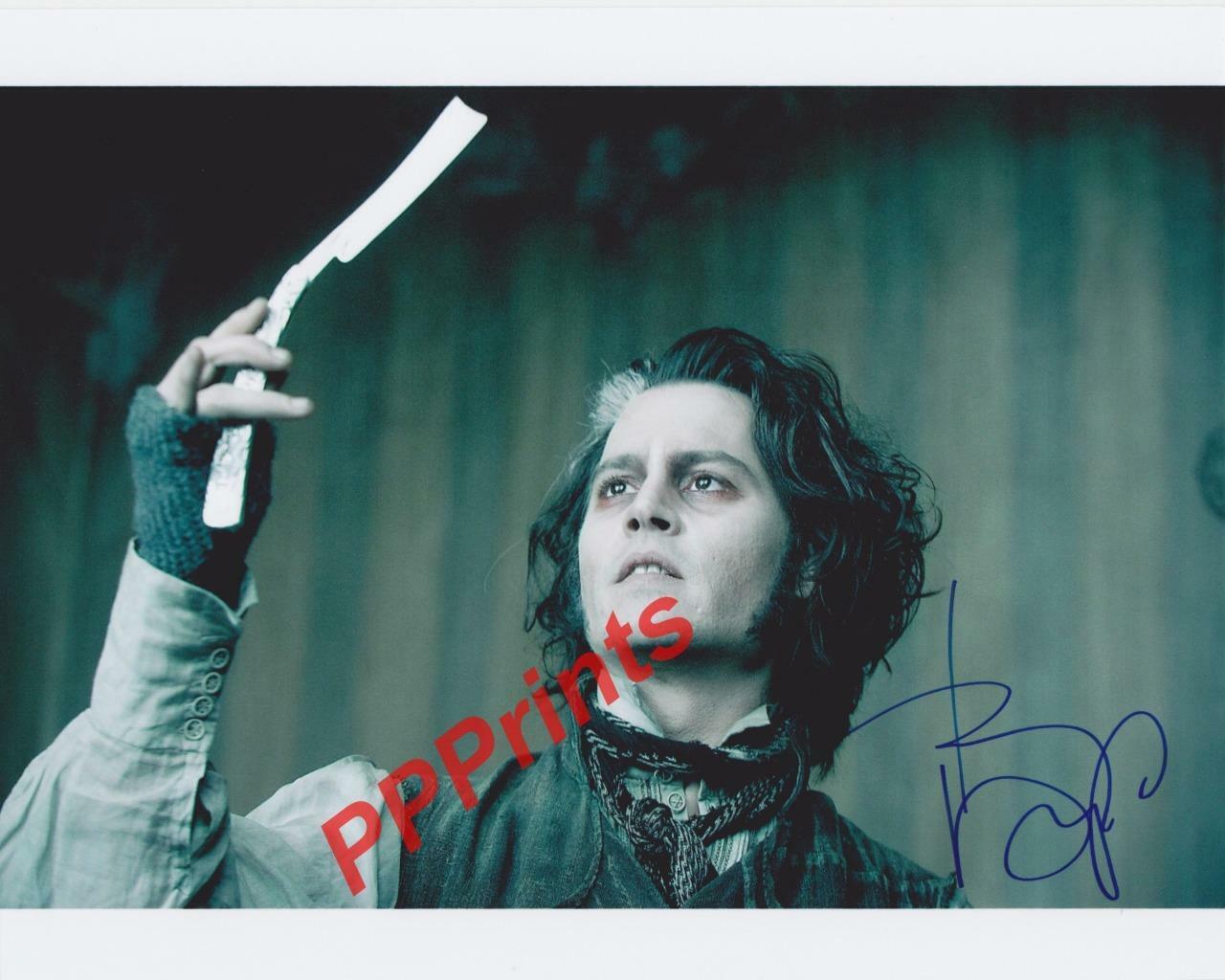 JOHNNY DEPP sweeney todd pirates edward SIGNED AUTOGRAPHED10X8 REPRO Photo Poster painting PRINT