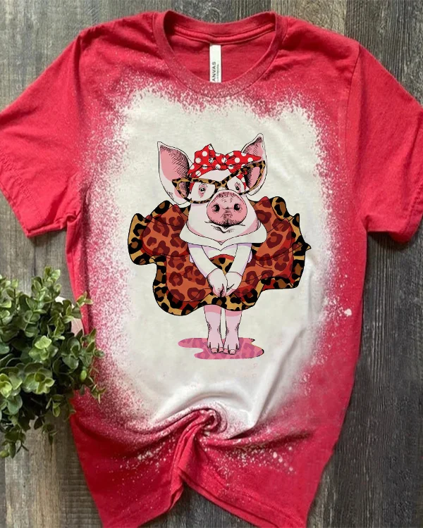 Leopard-print Piggy T-shirt