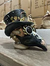 Gothic Steampunk Plague Doctor Resin Sculpture: Victorian Era-inspired Collectible Desk Decor