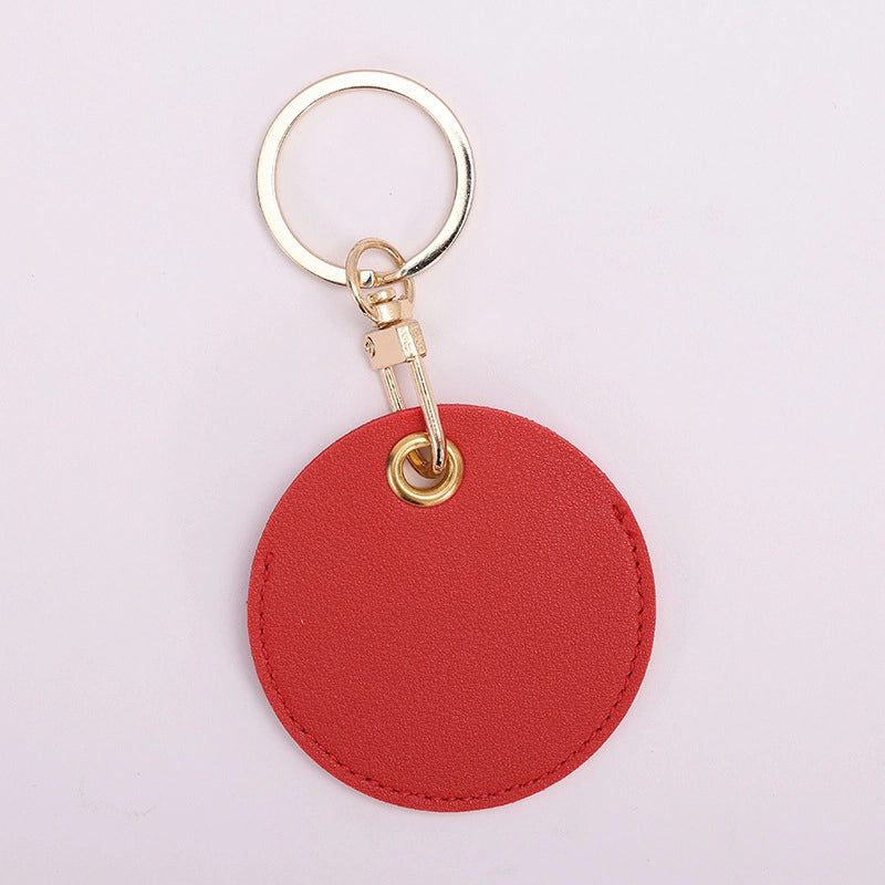 Access Card Case Water Drop Keychain Genuine Leather Community Women Men’s Ic Student Bus Card Elevator Induction Protective Case