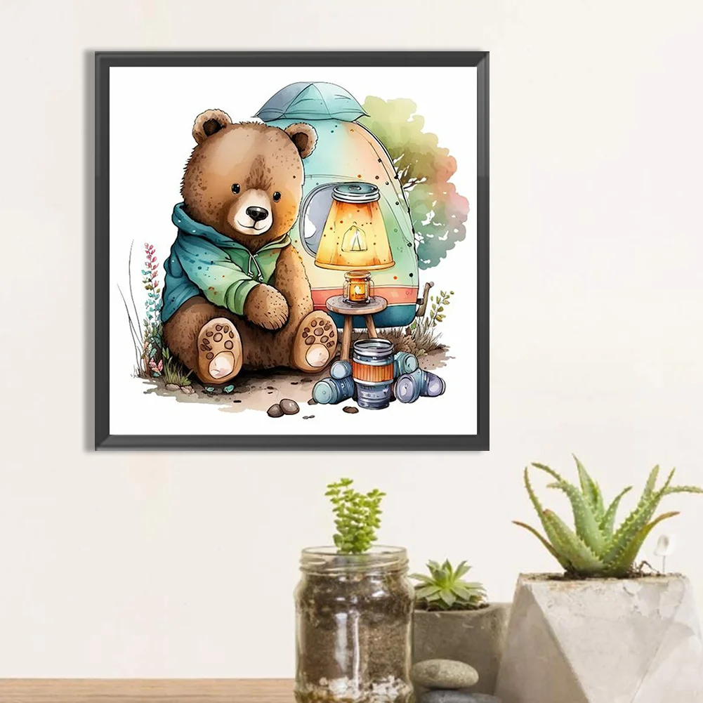 Full Round Diamond Painting 30*30cm - Warm Little Bear