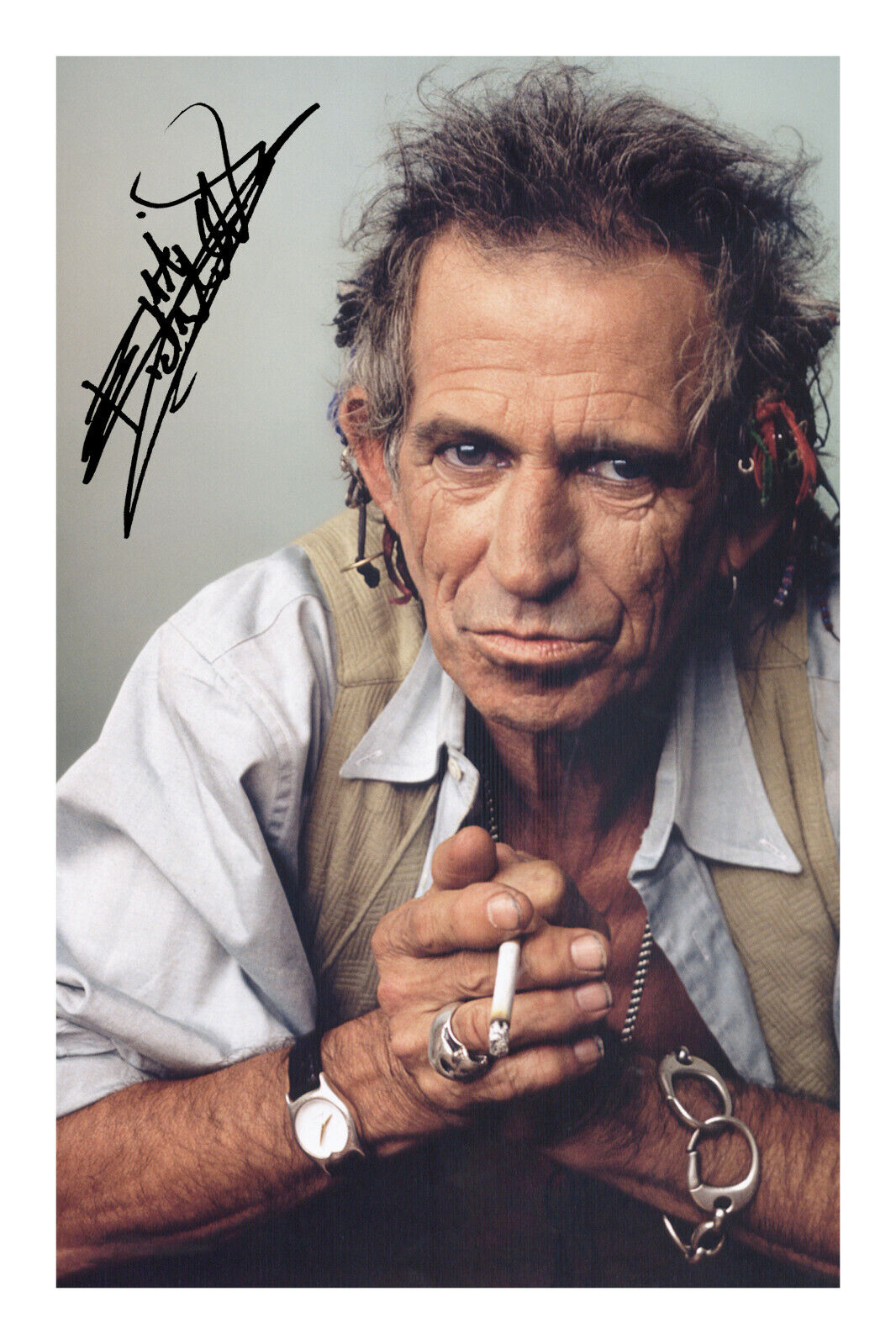 Keith Richards Signed Autograph A4 Photo Poster painting Print Music Band The Rolling Stones