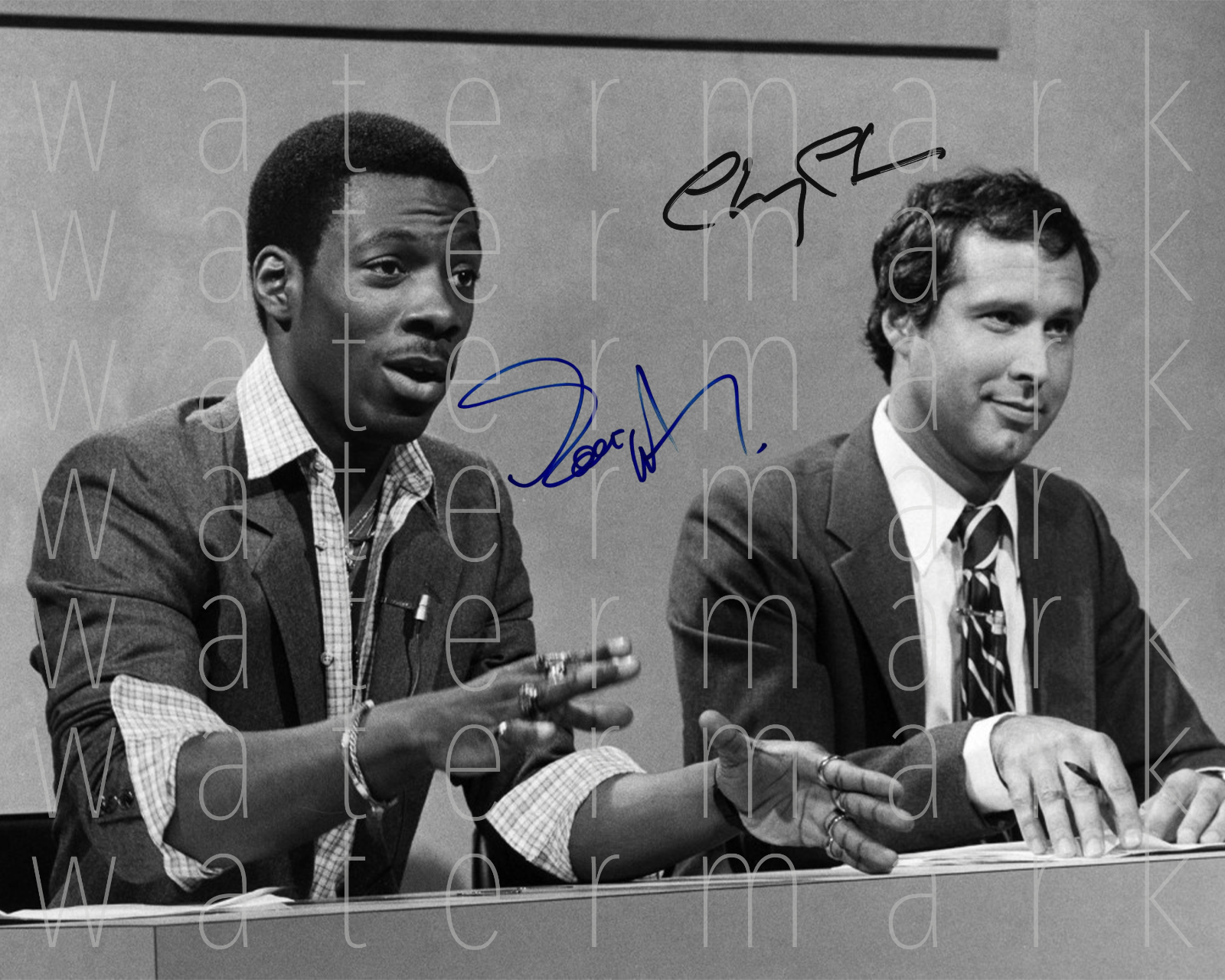 Eddie Murphy Chevy Chase SNL signed 8x10 print Photo Poster painting poster art autograph RP