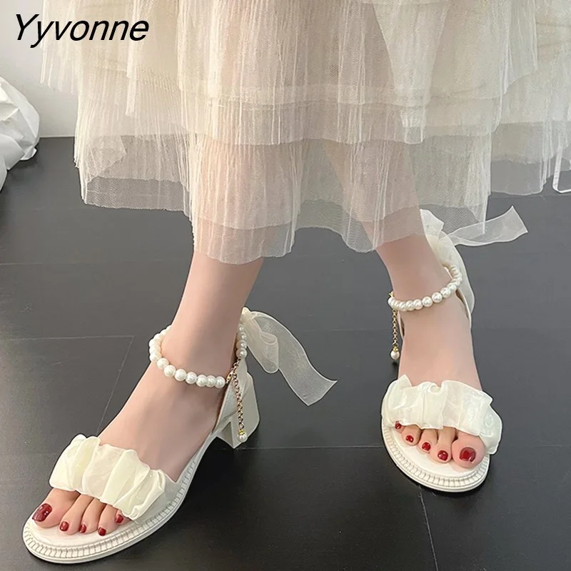 Yyvonne Platform Sandals Female Shoe 2023 Summer Lace Denim Women's High Heels Med Espadrilles Girls Laces Fashion Gladiator Beige 703-1