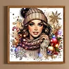 Diamond Painting -DIY Round Drill Xmas Girl(40x40 CM)