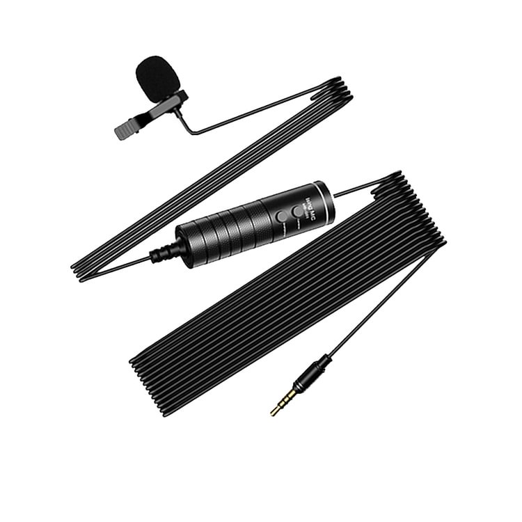 6m Mini Portable Lavalier Microphone Clip-on Lapel Audio Wired Mic for PC