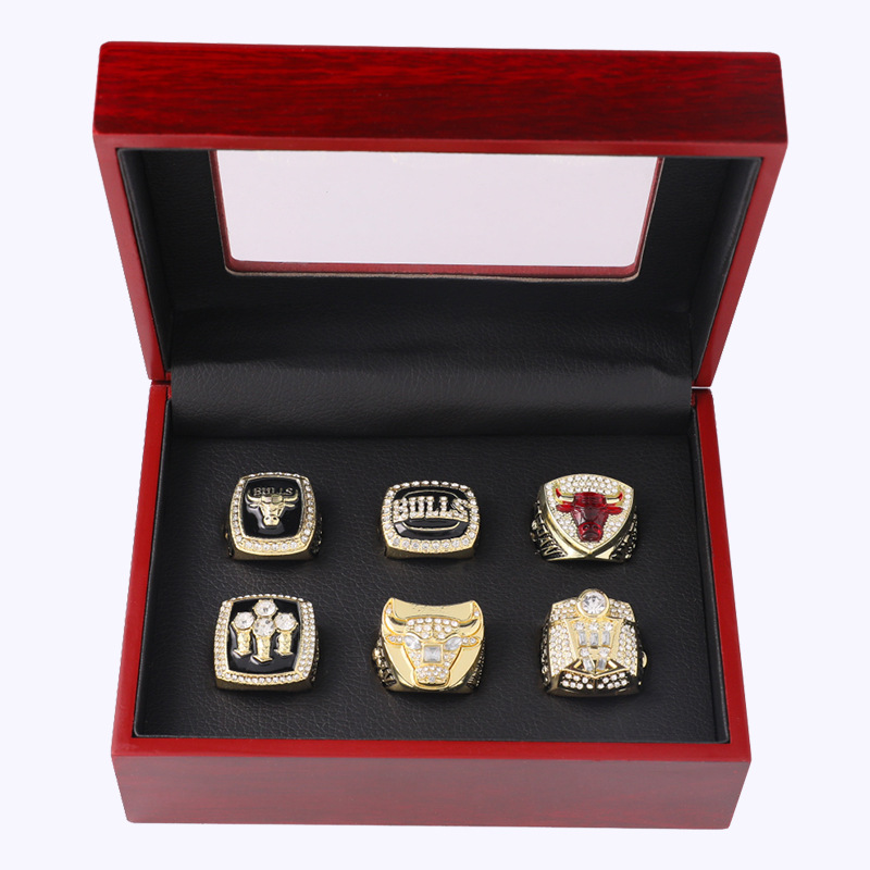 6 Pcs Chicago Bulls Michael Jordan Championship Ring Set, 🇺🇸 SHIP