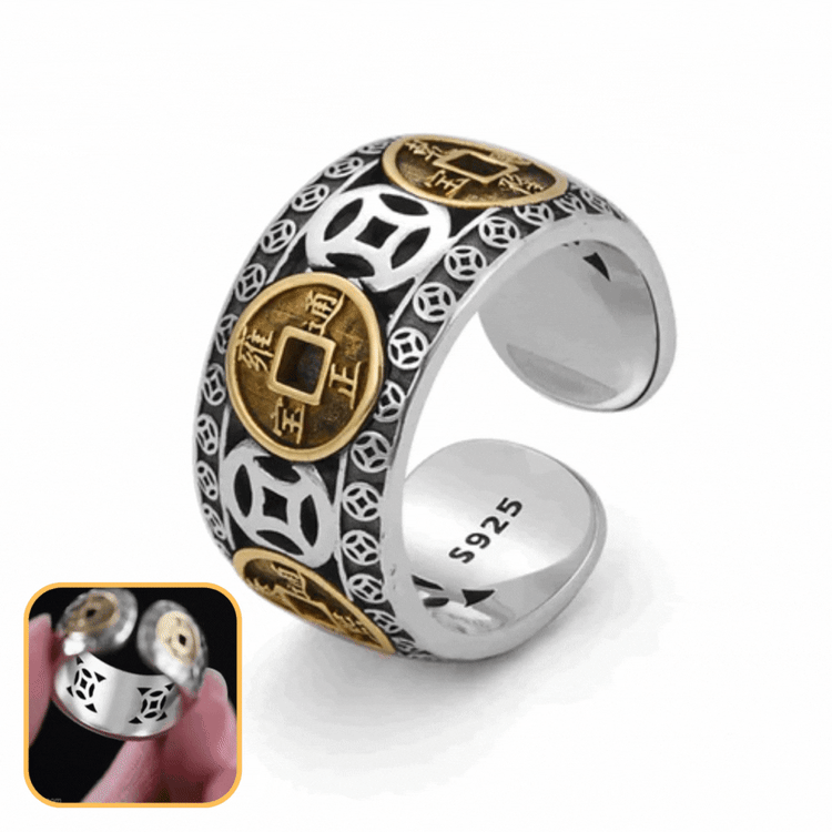 🎊Congratulations on getting 49% OFF - Rich luck Max Force Five Emperors Coins Ring💰💰💰