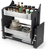 [US Local Warehouse] 2 Tier Pull Down Shelf Heavy Duty Cabinet Organizer for Kitchen Pots Pans