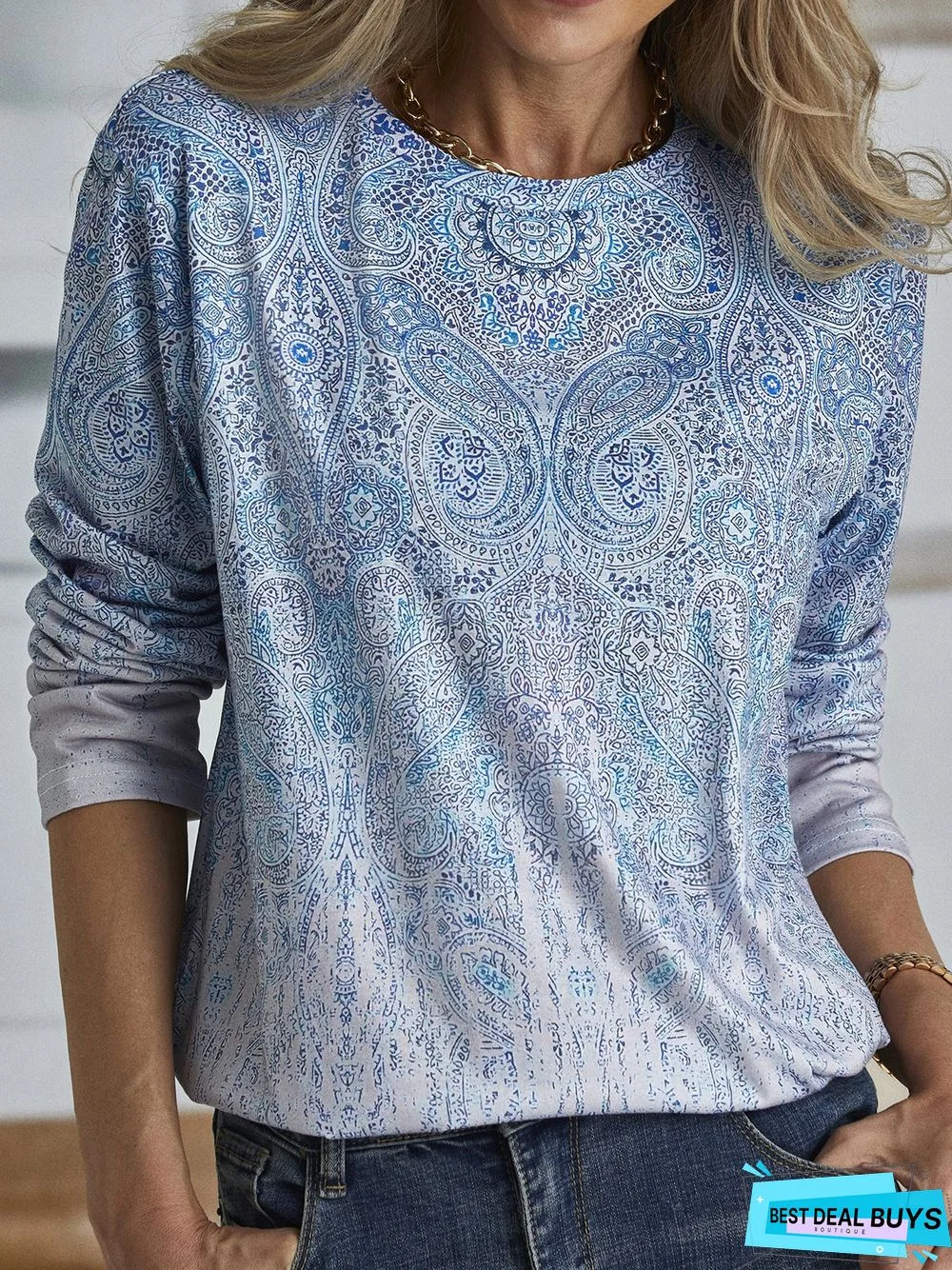 Printed Casual Long Sleeve T-Shirt