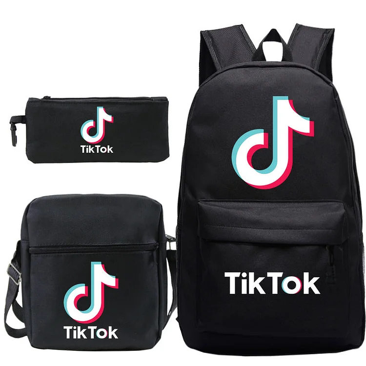 Mayoulove Tik Tok School Backpack for Boys Girls School Bookbag 3 in 1 Backpack Set-Mayoulove