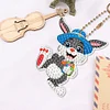 5pcs DIY Diamond Painting Rabbit Keychains