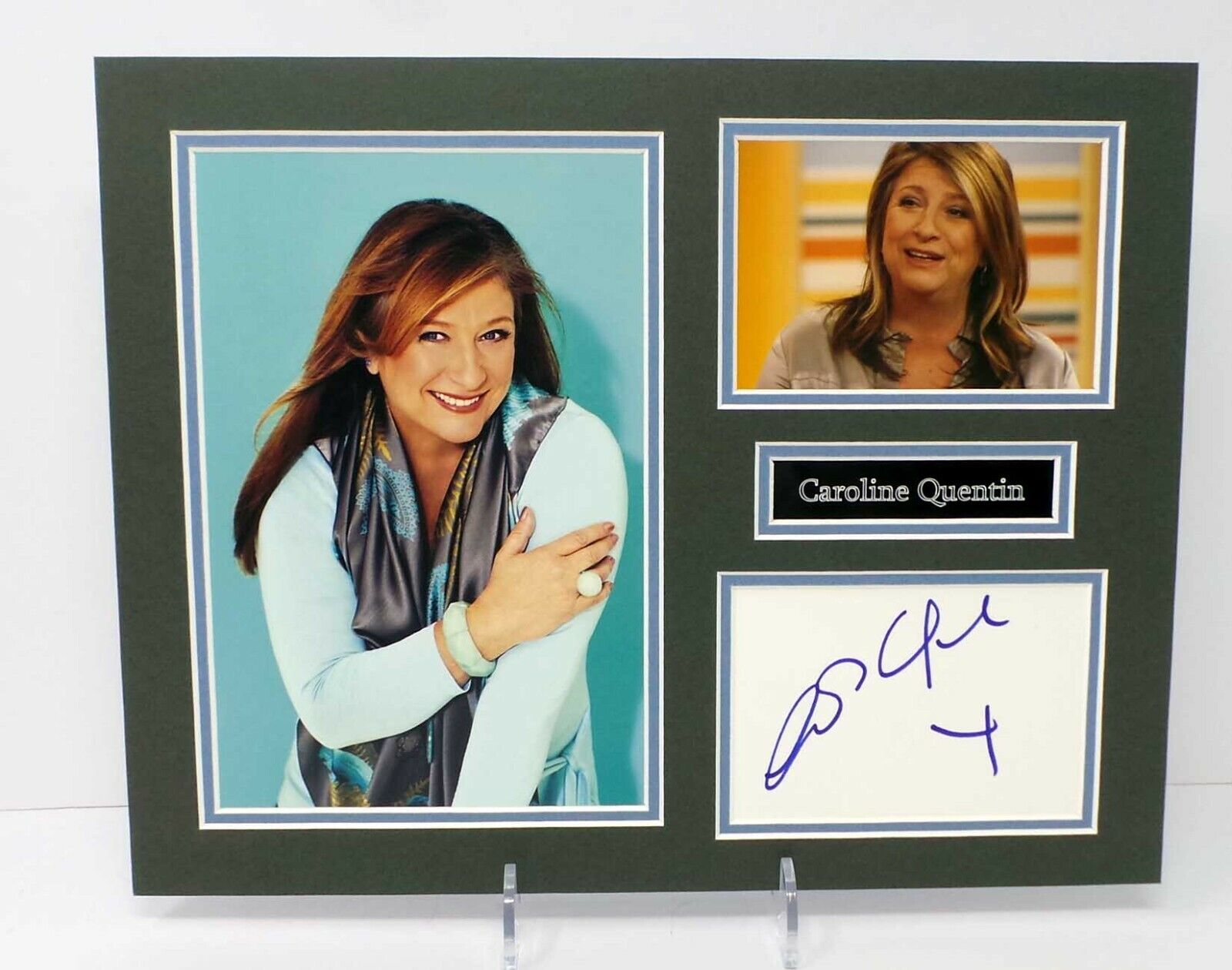 Caroline QUENTIN Signed & Mounted Photo Poster painting Display AFTAL RD COA Comedian Actress