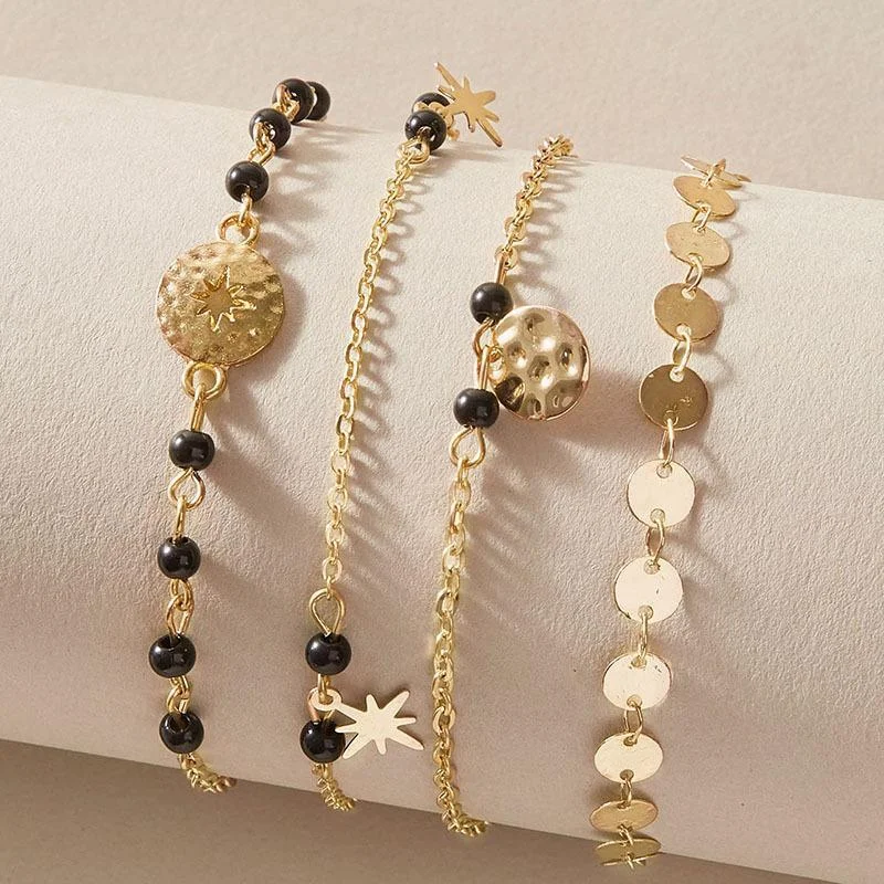 Women plus size clothing 4 Piece Bohemian Astral Rice Beads Bracelet Wholesale Cheap Jewelry-Nordswear