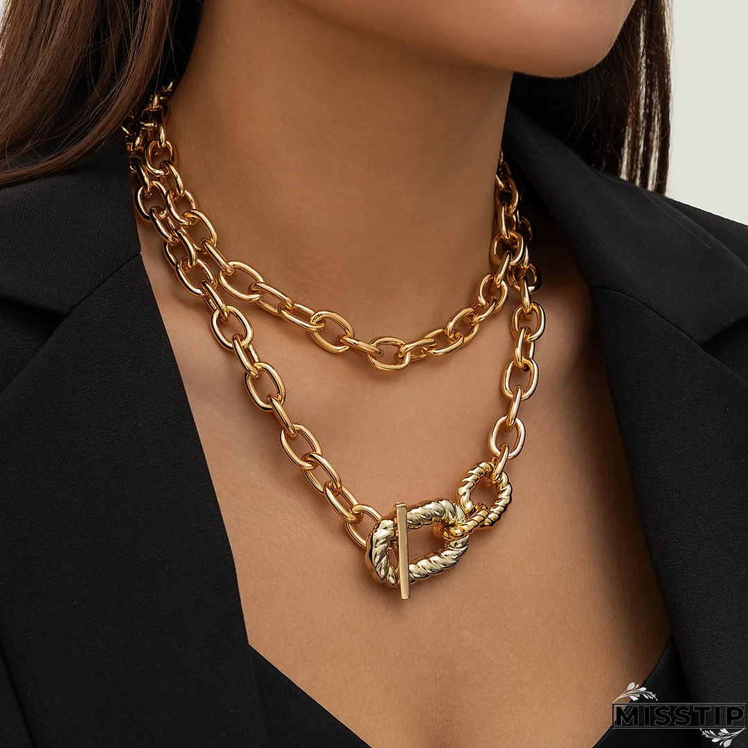 Women accessories style cross chain punk necklace