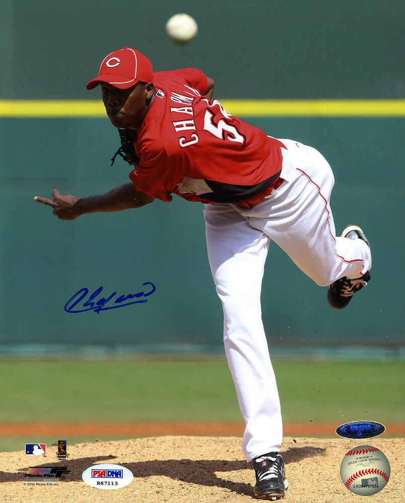 Aroldis Chapman SIGNED 8x10 Photo Poster painting Reds RookieGraph PSA/DNA AUTOGRAPHED