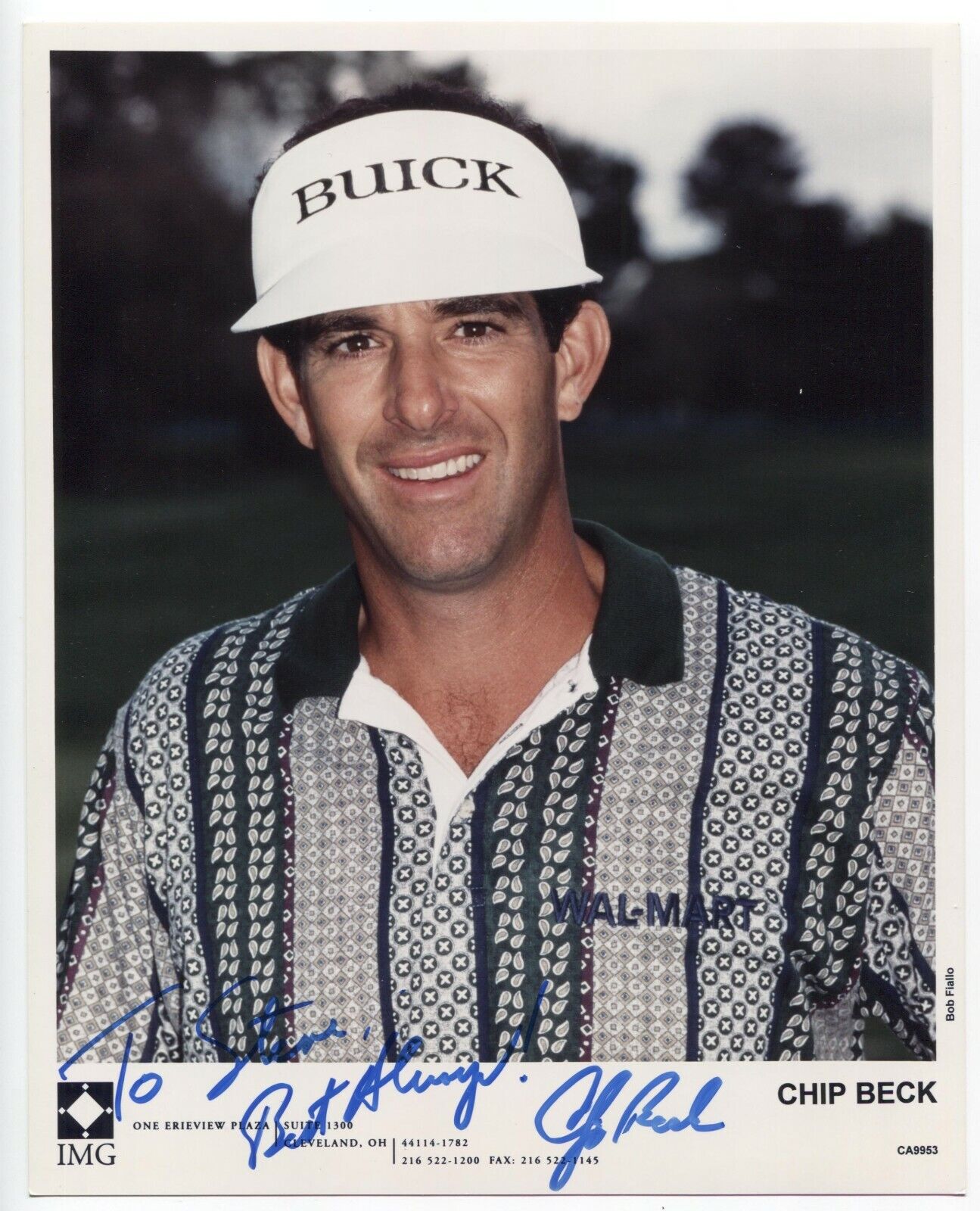 Chip Beck Signed 8x10 Inch Photo Poster painting Vintage Golf Autographed Inscribed To Steve