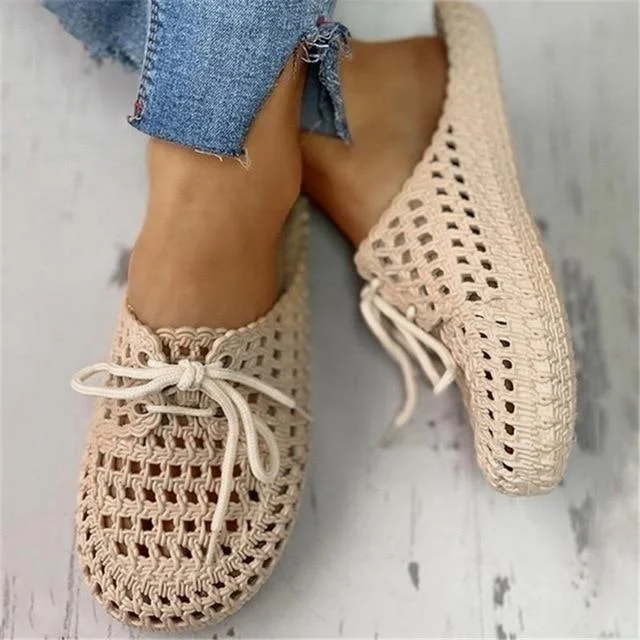 Womens Summer Slippers, Fashion Hollow Out Breathable Beach Slippers, Summer Sandals